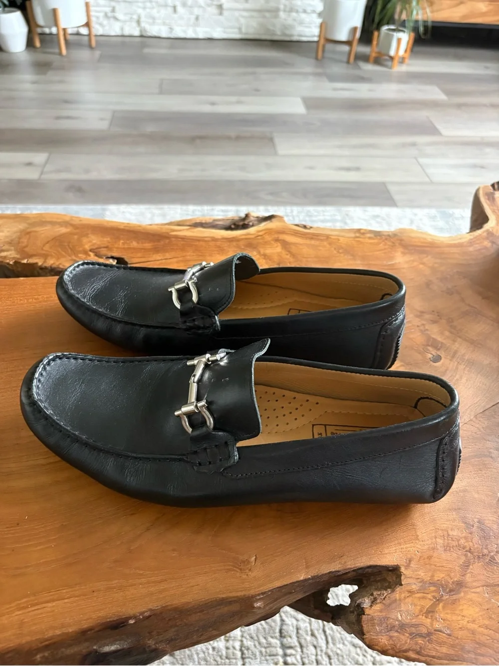 Mercanti Fiorentini Black Leather Bit-Detail Loafers